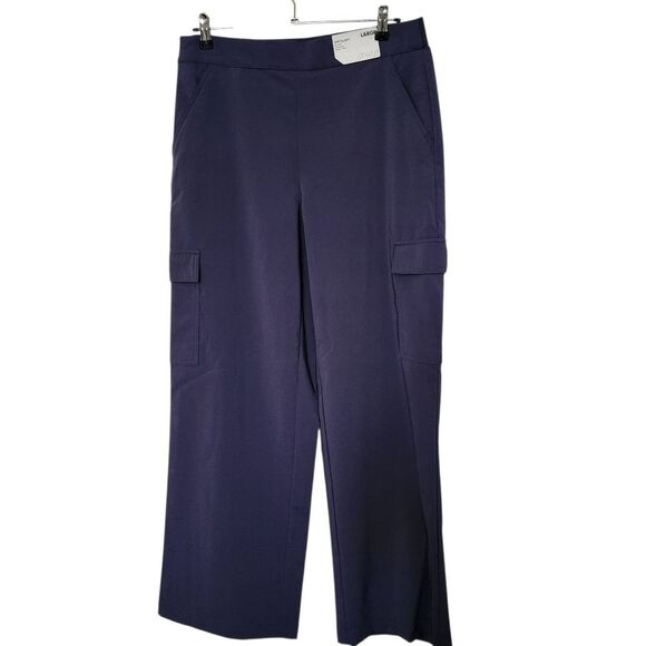 Stylus Women's Wide-Leg Quick-dri Moisture Wicking Pull-On Pants Size Large - Picture 1 of 8